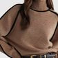 MARIEL | STRIPED TURTLENECK KNIT SWEATER