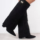 HARRIET | WOMEN'S LEATHER THIGH-HIGH BOOTS WITH BUCKLE