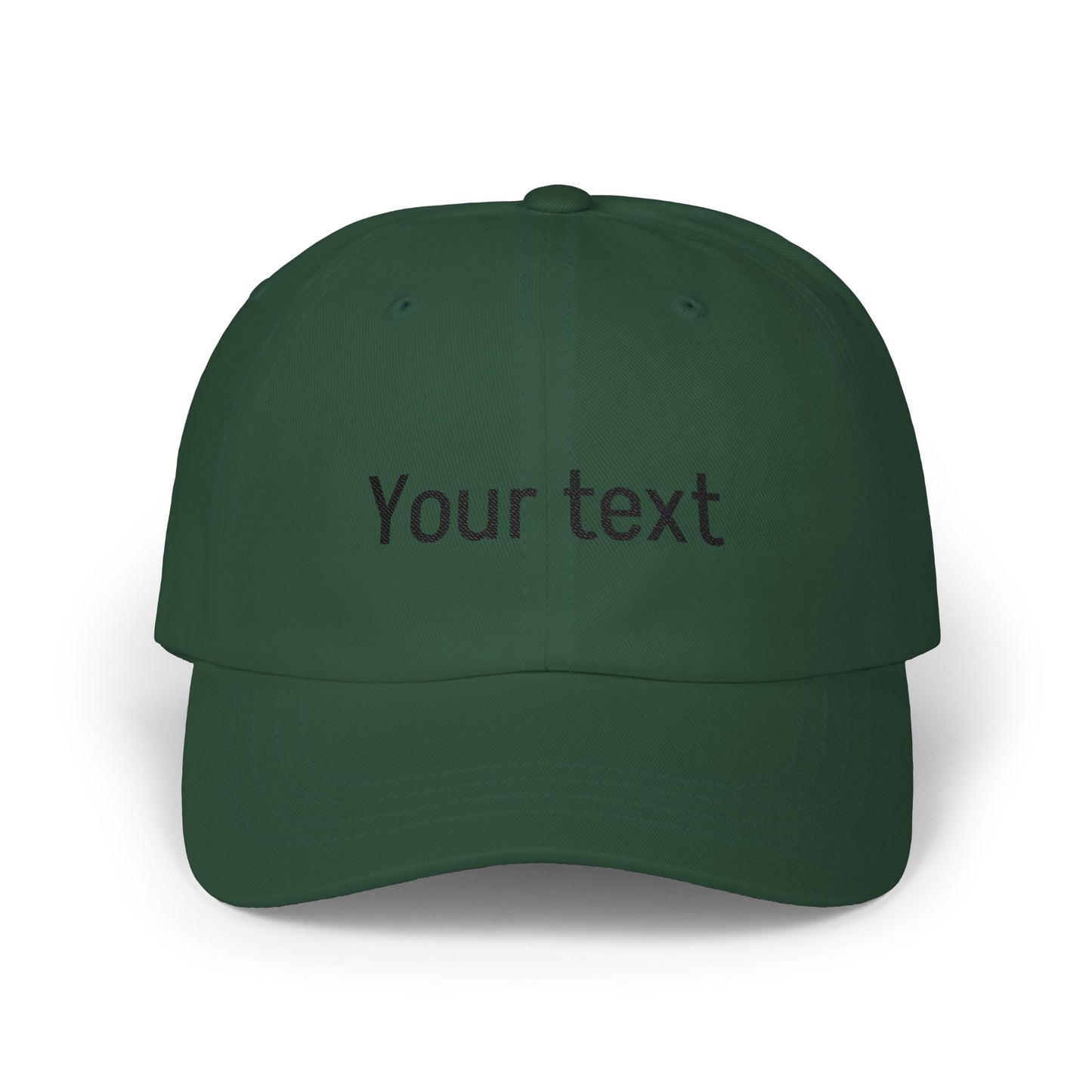 Customizable Classic Dad Cap — Personalized Embroidered Text Baseball Hat