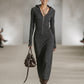 LIORRA | LONG-SLEEVE TUNIC DRESS WITH HOOD AND ZIPPER DETAIL