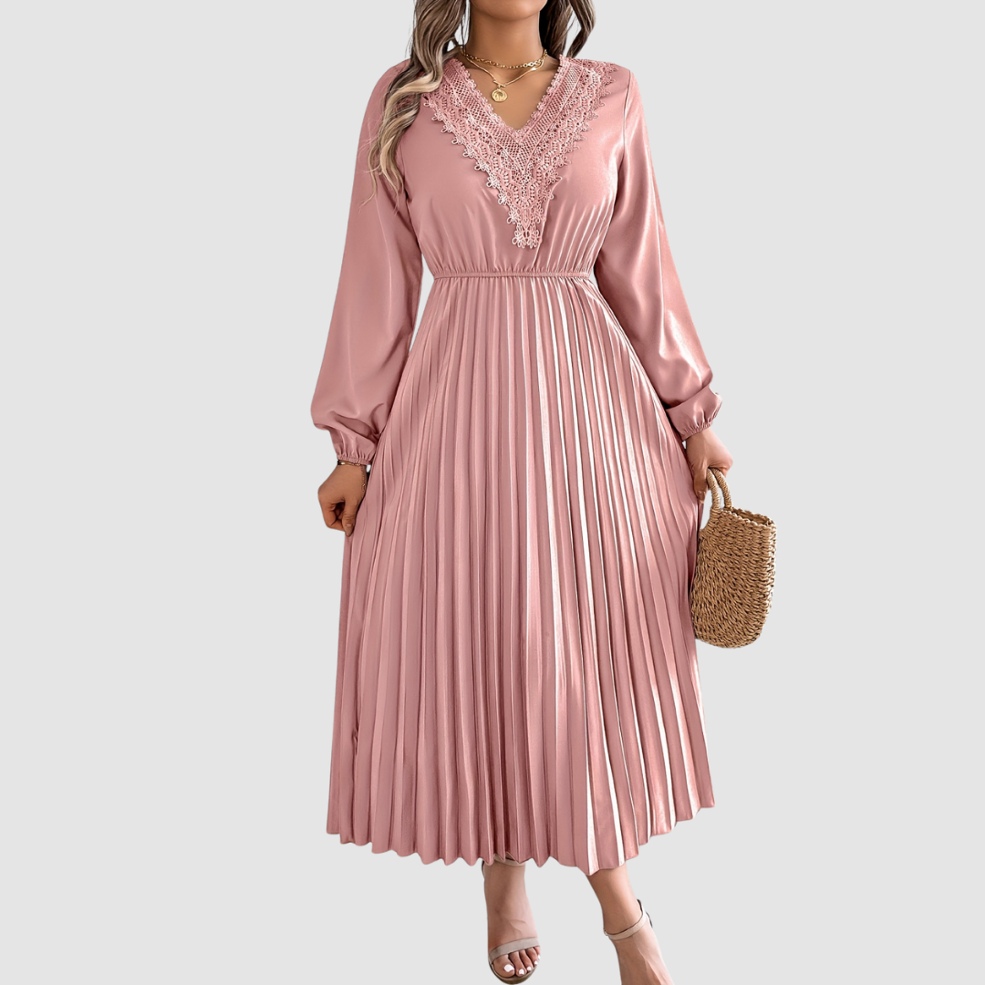 ROSALIND QUINN | LACE V-NECK A-LINE DRESS
