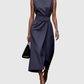CLARIMOND | ELEGANT ROUND NECK DRESS