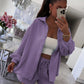 Women’s Cotton 2-Piece Lounge Set – Shirt & Shorts