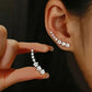 FLORAL RHINESTONE GOLD EARRINGS