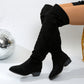 IONE | FASHIONABLE OVER-THE-KNEE BOOTS WITH STACKED HEEL