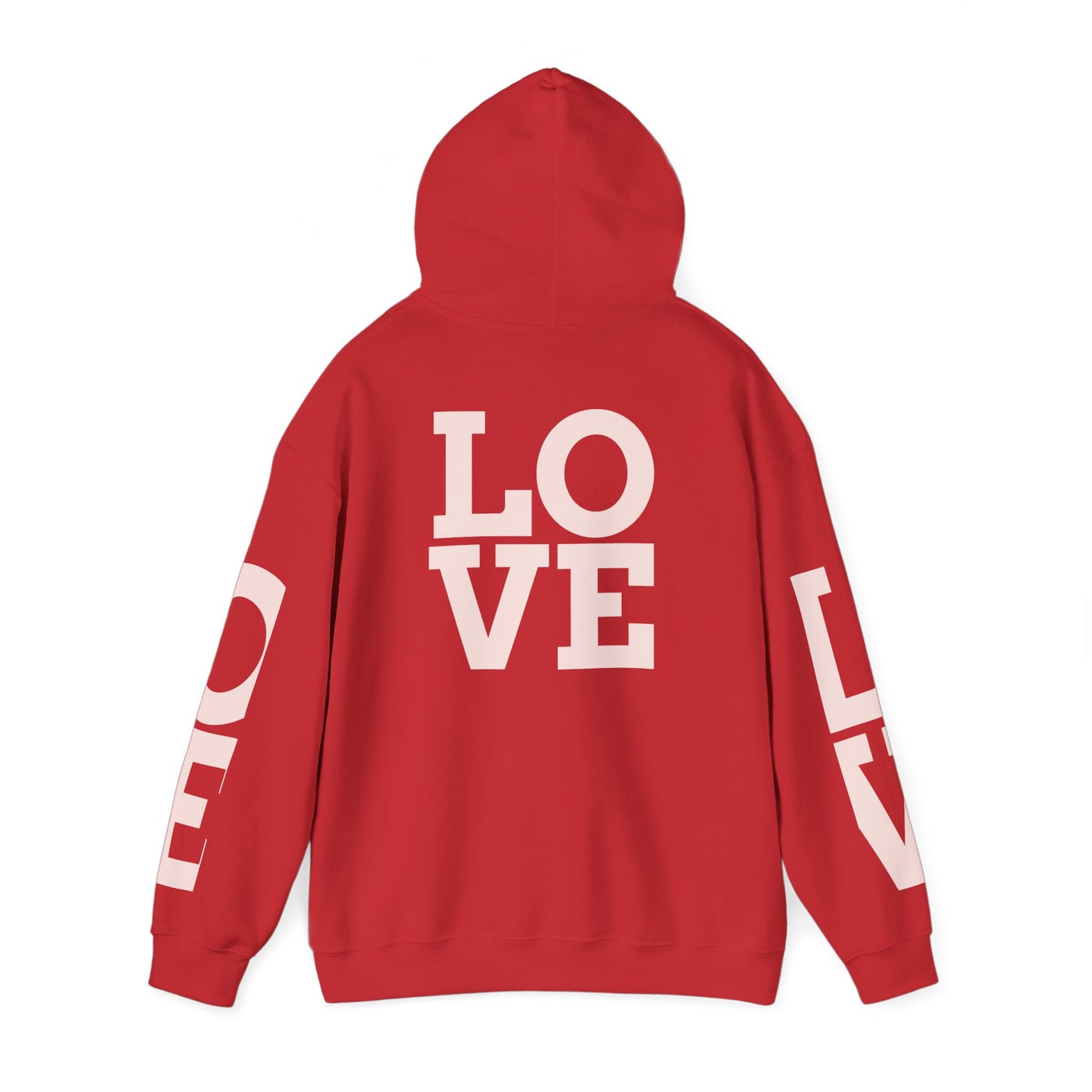 LOVE Hoodie — Minimal Pink Lettering Pullover