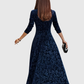 VESPERA | GRACEFUL FLORAL MIDI DRESS