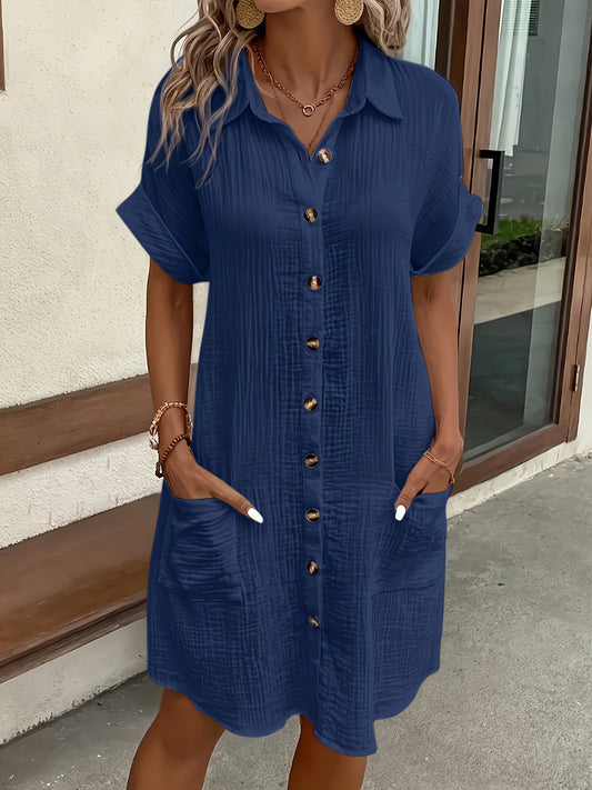 Sleeveless Vintage Shirt Dress