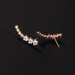 FLORAL RHINESTONE GOLD EARRINGS