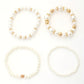 PEARL HEART BRACELET SET