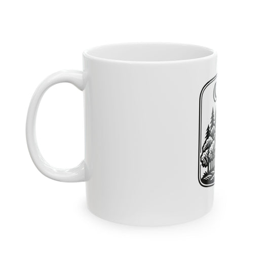 Night Forest Ceramic Mug — Moon & Stars Woodland Coffee Cup (11oz/15oz)