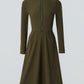 ZINNIA | ZIPPERED LONG SLEEVE DRESS WITH STRETCH FABRIC
