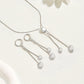 ADJUSTABLE HEART PENDANT NECKLACE & EARRINGS SET