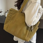 SYLVA | RIBBED TOTE BAG WITH CORD DETAIL