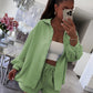 Women’s Cotton 2-Piece Lounge Set – Shirt & Shorts