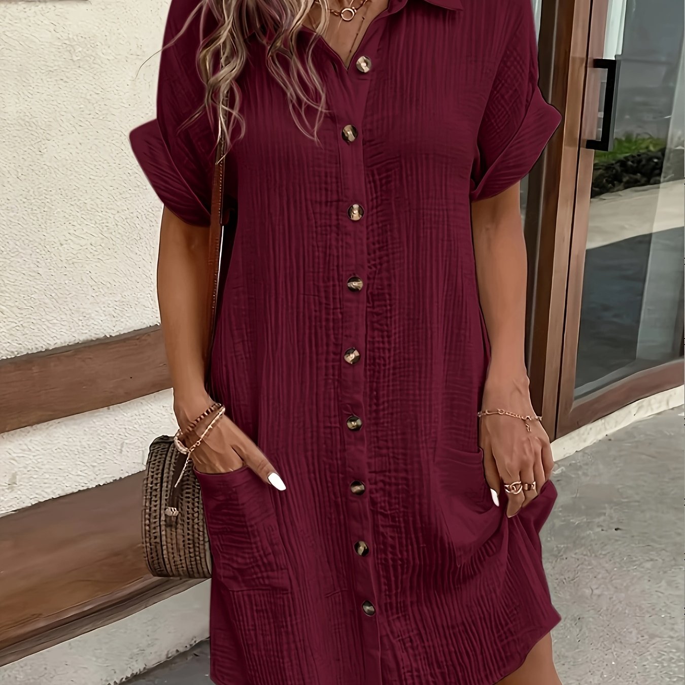 Sleeveless Vintage Shirt Dress