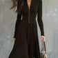 ZINNIA | ZIPPERED LONG SLEEVE DRESS WITH STRETCH FABRIC