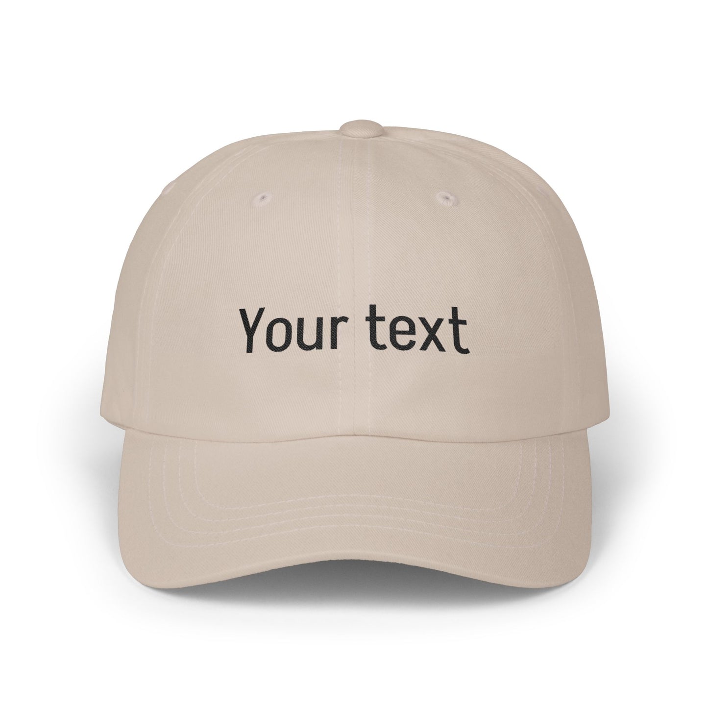 Customizable Classic Dad Cap — Personalized Embroidered Text Baseball Hat