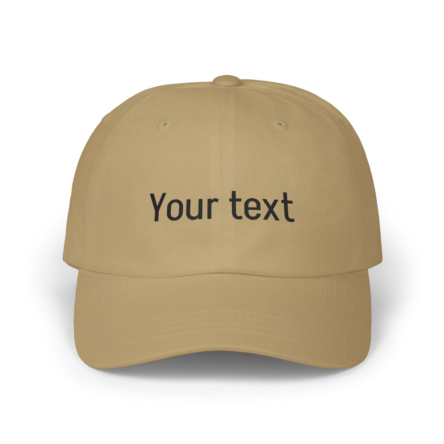 Customizable Classic Dad Cap — Personalized Embroidered Text Baseball Hat
