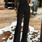 ISLIE | JUMPSUIT WITH SHEER SLEEVES AND WIDE LEGS
