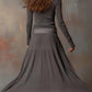 ADELAIDE RETRO GREY RIBBED STRETCH SLIM-FIT SET