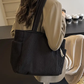 SYLVA | RIBBED TOTE BAG WITH CORD DETAIL