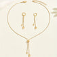 ADJUSTABLE HEART PENDANT NECKLACE & EARRINGS SET