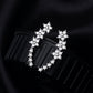 FLORAL RHINESTONE GOLD EARRINGS