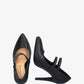 MARLOWE | Pointed Toe Mary Jane Heels | Double Strap Black