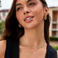 Alena – Collana dorata con piccolo pendente rotondo