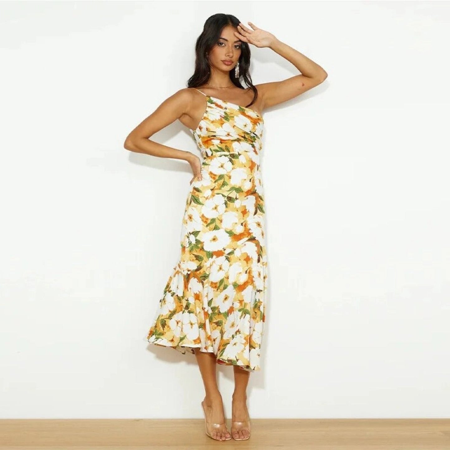 VIOLET | FLORAL SATIN GOWN