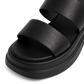 Calf Leather Sandals – Chunky High Heel
