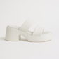 Calf Leather Sandals – Chunky High Heel
