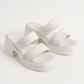 Calf Leather Sandals – Chunky High Heel