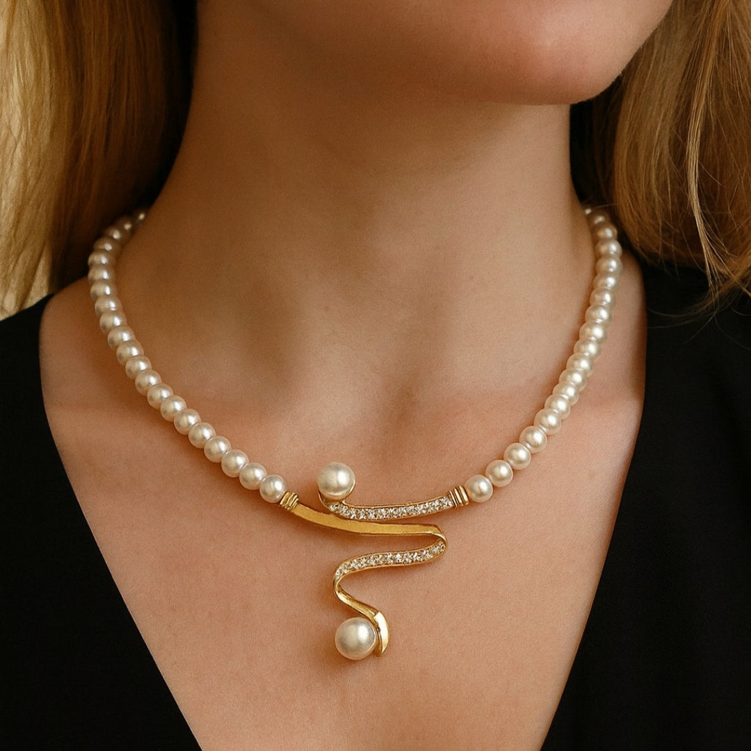 Susanna - Set collana + orecchini di perle naturali