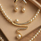 Set collana e orecchini con perle naturali