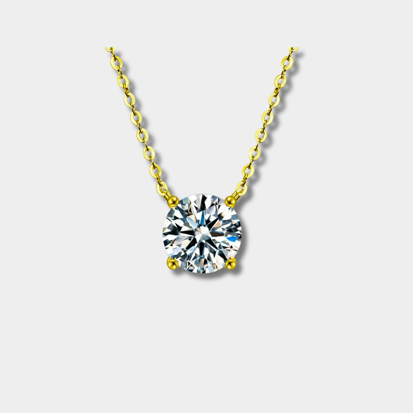 Rafaela - Collana in zircone argento placcato oro 18K