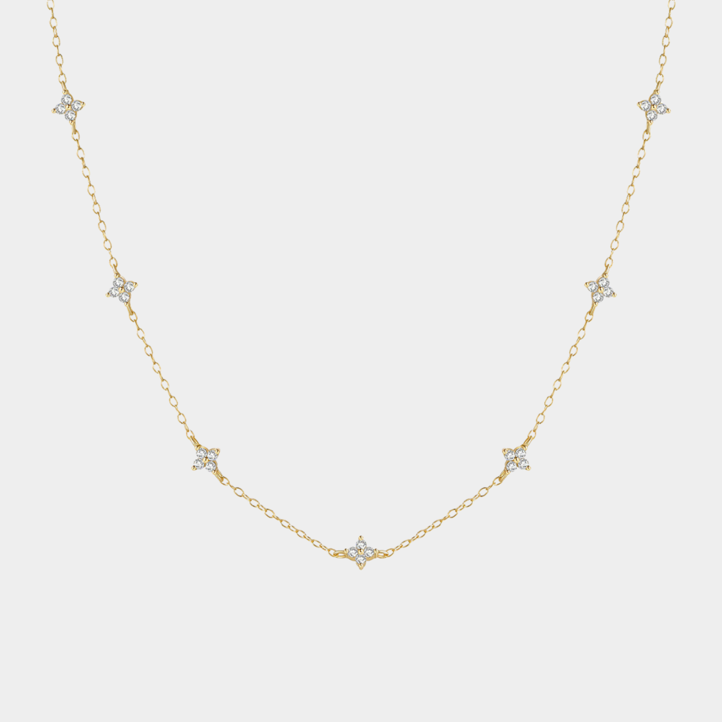 Veronica – Catenina sottile in argento con pendente verticale