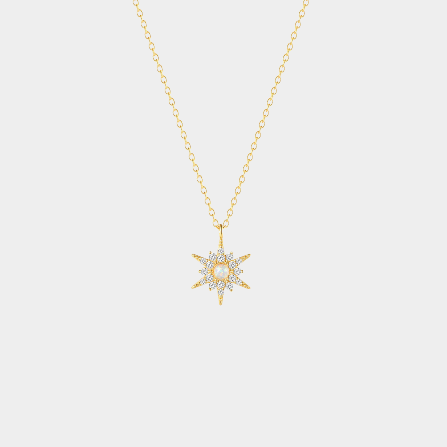 Amálie – Delicata collana in argento con pendente rotondo.