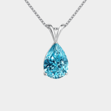 Melina – Collana in argento con pendente azzurro chiaro