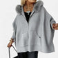 ARABELLE | CASUAL HOODED COAT WITH FUR COLLAR