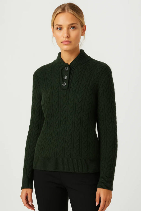 YSELLA | CABLE-KNIT CARDIGAN WITI BUTTONS