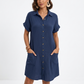 Isabelle | Sleeveless Shirt Dress