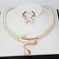 PEARL NECKLACE & EARRINGS SET