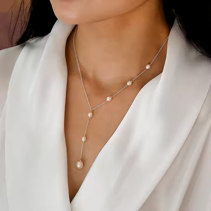 Annika - Collana vintage con palline pendenti