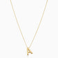 Jutta – Golden necklace with a clear linear structure