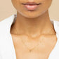 Jutta – Golden necklace with a clear linear structure