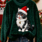 FROST | CHRISTMAS CAT FLANNEL HOODIE
