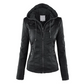 YSOLDE | LEATHER HOODED JACKET
