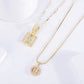 Set di collane con iniziali in moissanite